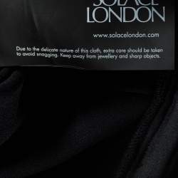 Solace London Black Crepe The Anelli Strapless Jumpsuit XS