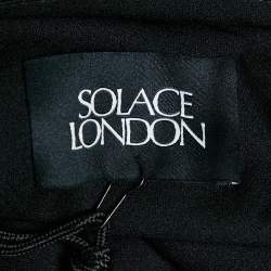 Pre Owned Solace London Black Jersey One shoulder The Petch Maxi Dress M