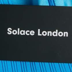 Solace London Blue Belted Asymmetric Tilde Maxi Dress M
