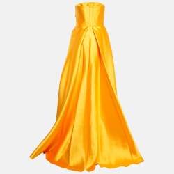 Pre Owned Solace London Mustard Yellow Tiffany Bandeau Maxi Dress M