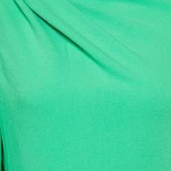 Pre Owned Solace London Green Crepe Cape Detail Lydia Maxi Dress M