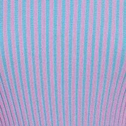 Pre Owned Solace London Purple Dania Rib Knit Top M