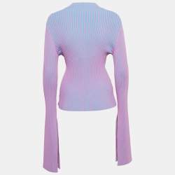 Pre Owned Solace London Purple Dania Rib Knit Top M
