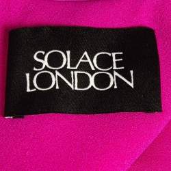 Solace London Pink Crepe Maxi Dress S