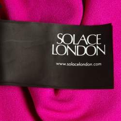 Solace London Pink Crepe Maxi Dress S
