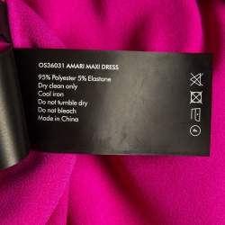 Solace London Pink Crepe Maxi Dress S