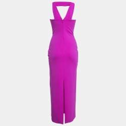 Solace London Pink Crepe Maxi Dress S