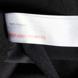 Pre Owned Solace London Black Crepe & Satin Kaya Draped Maxi Skirt M