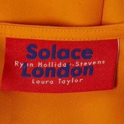 Solace London Orange Stretch Crepe The Nahla Top S