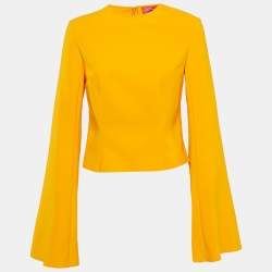 Solace London Orange Stretch Crepe The Nahla Top S