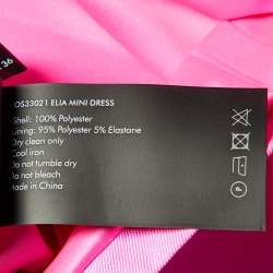 Solace London Hot Pink Satin Elia Strapless Mini Dress S