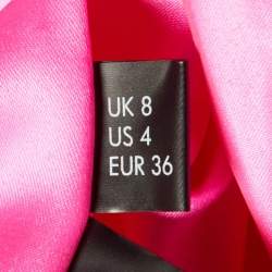 Solace London Hot Pink Satin Elia Strapless Mini Dress S