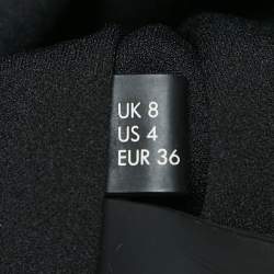 Solace London Black Crepe Trail Detail Irma Maxi Dress S