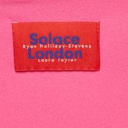 Pre Owned Solace London Pink Crepe Puff Sleeve Ellice Mini Dress S