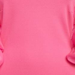 Pre Owned Solace London Pink Crepe Puff Sleeve Ellice Mini Dress S