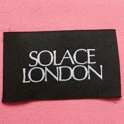Solace London Pink Taffeta Strapless Draped Trail Detail Kinsley Gown M