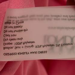 Solace London Pink Taffeta Strapless Draped Trail Detail Kinsley Gown M