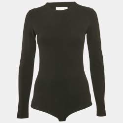 Solace London Black Crepe Keziah Bodysuit S