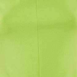 Pre Owned Solace London Lime Green Crepe Strapless Maxi Dress M