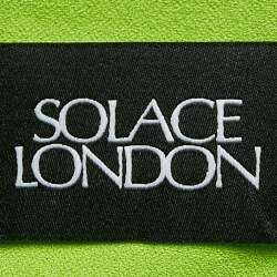 Pre Owned Solace London Lime Green Crepe Strapless Maxi Dress M