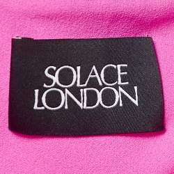 Solace London Pink Crepe Strapless Long Dress M