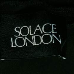 Solace London Monochrome Crepe Nia Maxi Dress S
