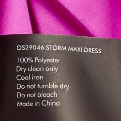 Solace London Pink Satin Storm Maxi Dress L