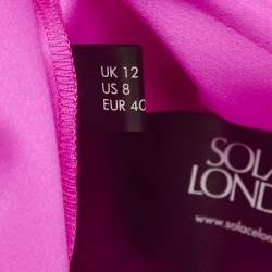 Solace London Pink Satin Storm Maxi Dress L