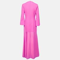Solace London Pink Satin Storm Maxi Dress L