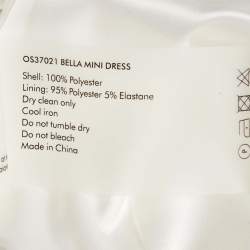 Pre Owned Solace London White Satin Off-Shoulder Puff Sleeve Bella Mini Dress M