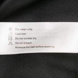 Pre Owned Solace London Black Plisse V-Neck Oxana Maxi Dress L