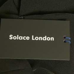 Solace London Black Crepe Danette Long Dress S