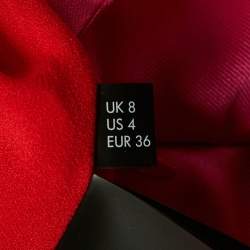 Pre Owned Solace London Red  Crepe & Pink Sateen Sian Maxi Dress S