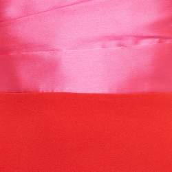 Pre Owned Solace London Red  Crepe & Pink Sateen Sian Maxi Dress S