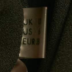 Pre Owned Solace London Black Stretch Crepe and Satin Ruffled Lara Dress M