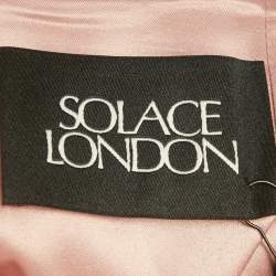 Pre Owned Solace London Pink Crepe Scarf- Neck Detail Cece Maxi Dress M