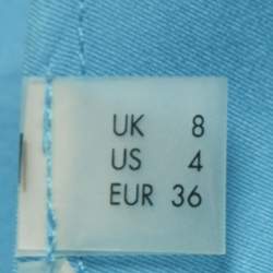 Pre Owned Solace London Blue Satin Asymmetrical Marlee Maxi Dress S