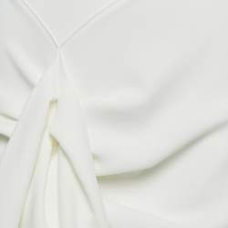 Pre Owned Solace London White Crepe Giana Draped Maxi Skirt M