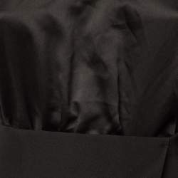 مملوكة مسبقًا Solace London Black Satin & Crepe Marceo Midi Dress S