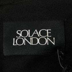 Pre Owned Solace London Black Crepe Dahlia Maxi Dress S