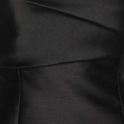 Pre Owned Solace London Black Satin Meyer Midi Dress S