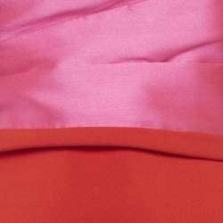 Pre Owned Solace London Pink /Red Stain & Crepe Maxi Dress S