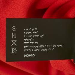 Pre Owned Solace London Pink /Red Stain & Crepe Maxi Dress S