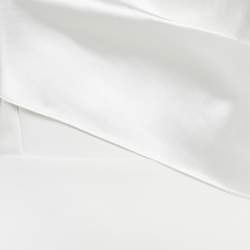 Pre Owned Solace London White Stretch Crepe and Satin Moore Maxi Dress M