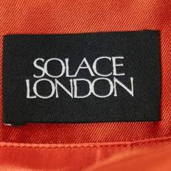 مملوكة مسبقًا Solace London Black/Orange Crepe Arla Maxi Dress S