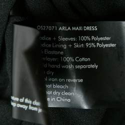 مملوكة مسبقًا Solace London Black/Orange Crepe Arla Maxi Dress S