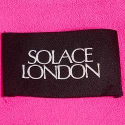 مملوكة مسبقًا فسـتان مـاكسي سـولاس لنـدن غـرايس كـريـب فـوشي وردي مقــاس صغيــر - إكـسترا صغـير