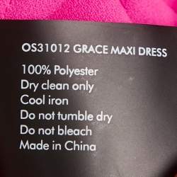 مملوكة مسبقًا فسـتان مـاكسي سـولاس لنـدن غـرايس كـريـب فـوشي وردي مقــاس صغيــر - إكـسترا صغـير