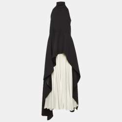 مملوكة مسبقًا Solace London Black/White Crepe Lavinia Maxi Dress L