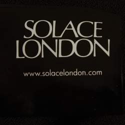 Pre Owned فستان سولاس لندن يايل ماكسي كريب أسود/أخضر مقاس كبير - لارج